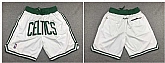 Celtics White Retro Pockets Swingman Shorts,baseball caps,new era cap wholesale,wholesale hats